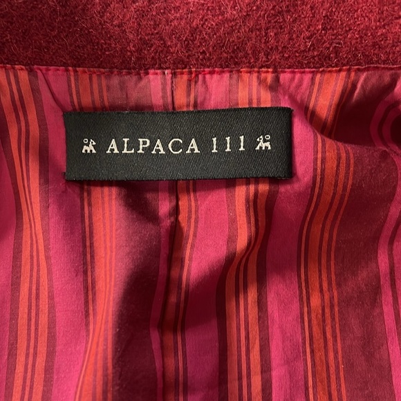 Alpaca III Burgundy Alpaca Wool Blend Jacket - Picture 5 of 6
